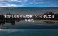 未曾料到的幕后故事：51网网址之谜再揭晓