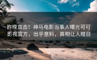 昨晚直击！神马电影当事人曝光可可影视官方，出乎意料，真相让人瞠目