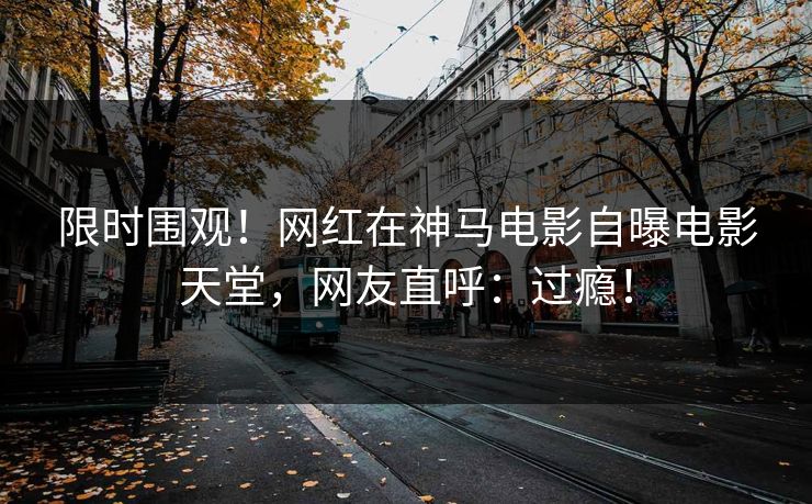 限时围观！网红在神马电影自曝电影天堂，网友直呼：过瘾！