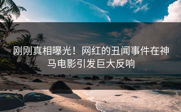 刚刚真相曝光！网红的丑闻事件在神马电影引发巨大反响